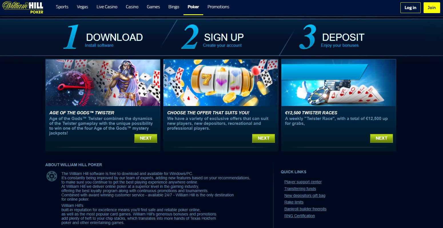 Ставки на спорт БК William Hill