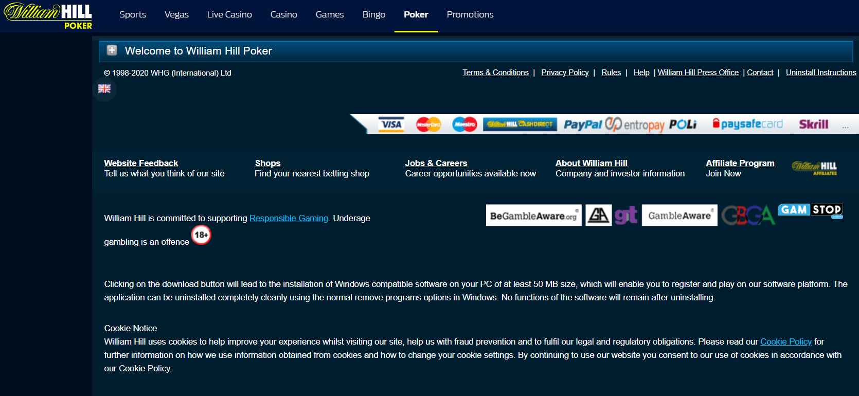 Зеркало William Hill - преимущества